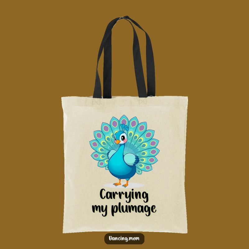 Funny Peacock Tote Bag: Dancing Tail Feathers, Spacious & Stylish Funny Gift