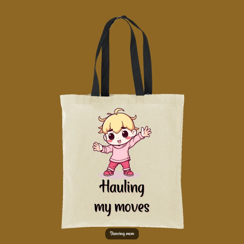 Funny Kawaii Dancer Tote Bag: Breakdancing Power Move - Carry Your Style